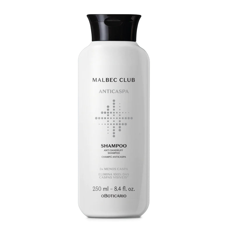 Shampoo Anticaspa Malbec Club, O Boticário 250ml
